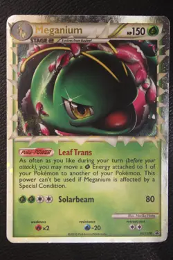 NM Meganium Prime HGSS08 Holo Black Star Promo Pokemon TCG Card Lightly Played - Image 1