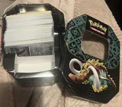 200 Pokemon Cards Bundle Bulk Job Lot - Includes Free Paldean Fates Tin - Image 1