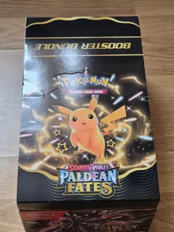 Pokemon TCG Paldean Fates Booster Bundle Display Empty Box with Case - Image 1