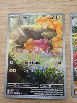 Pokemon TCG Paldean Fates Illustration Rare Bundle Pawmi, Palafin, Wugtrio - Image 2