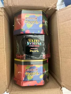 Pokemon TCG Charizard Tin Bundle (Mega Charizard X & Y + Paldean Fates) Sealed - Image 2