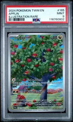 2024 POKEMON TWM EN-TWILIGHT MASQUERADE | ILLUSTRATION RARE APPLIN 185 PSA 9 - Image 1