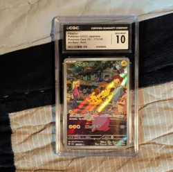 CGC Gem Mint 10 Pikachu Pokemon Card 151 173/165 Art Rare Holo Japanese - Image 1