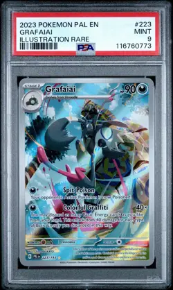 2023 POKEMON PAL EN-PALDEA EVOLVED | ILLUSTRATION RARE GRAFAIAI 223 PSA 9 - Image 1