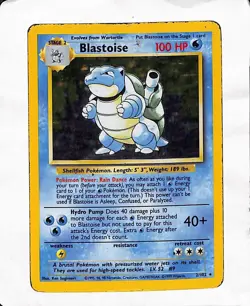 Blastoise Holo Rare 2/102 Base Set 1999 Unlimited Edition Pokemon - Holo - Image 1