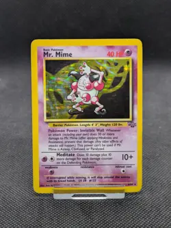Mr Mime 6/64 Jungle Set Holo Rare Pokemon WOTC Played - Image 1