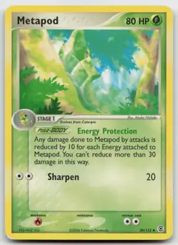 Pokemon tcg FireRed & LeafGreen #39/112 Metapod Lightly played - Image 1