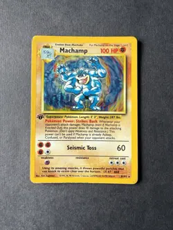 Pokemon TCG Machamp Holo 1st Edition Base Set #8/102 - Image 1