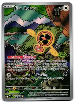 Fan Rotom 250/217 - 🌊 Ascended Heroes Illustration Rare Pokemon TCG 🖤 - M/LP - Image 1