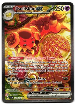 Dachsbun ex 169/142 - 🌊 Stellar Crown Pokemon TCG 🖤 - M/LP - Image 1