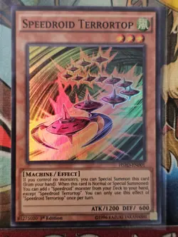 Yu-Gi-Oh! TCG Speedroid Terrortop HSRD-EN001 1st Edition Super Rare - Image 1
