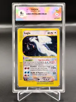 🍀Pokemon GRAAD 6.5 Lugia 149/147 crystal holo ITALIANO Aquapolis bgs psa🍀 - Image 1