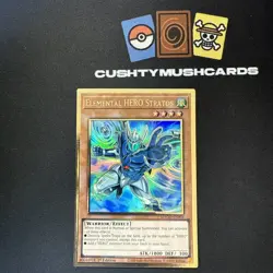 YUGIOH ELEMENTAL HERO STRATOS GOLD RARE ALT ART MAGO-EN004 1ST EDITION - Image 1