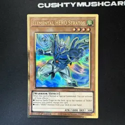 YUGIOH ELEMENTAL HERO STRATOS GOLD RARE ALT ART MAGO-EN004 1ST EDITION - Image 2