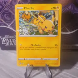 Pikachu 49/195 Holo (Snowflake Stamp) NM Silver Tempest Pokemon Card NM - Image 1