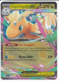 Mega Dragonite ex 152/217 Double Rare ME: Ascended Heroes Pokemon Holo Near Mint - Image 1