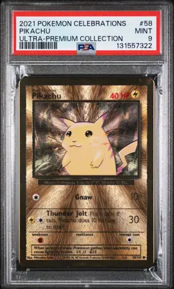 2021 POKEMON CELEBRATIONS ULTRA-PREM COLL #58 PIKACHU PSA 9 - Image 1