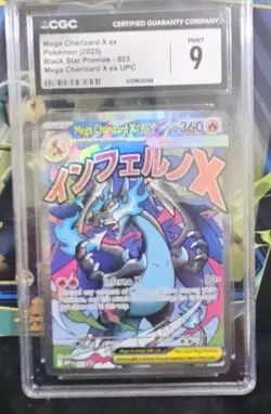 Pokemon Mega Charizard X EX Promo Holo Stage 2 023 Me: Mega Evolution CGC 9 - Image 1