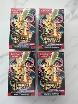 Pokemon TCG Mega Evolution Ascended Heroes Booster Bundle x4 -IN HAND, FAST SHIP - Image 1