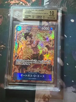 Alternate Art Portgas D. Ace One Piece 2024 OP08 Two Legends Japanese 052 BGS 10 - Image 1
