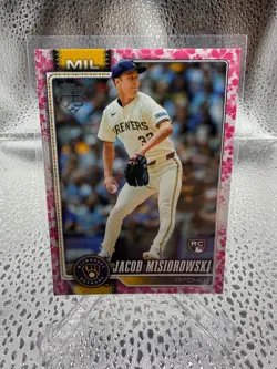 2026 Topps Series 1 Japan #10 Jacob Misiorowski Cherry Blossom /99 Rookie RC - Image 1