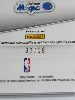 2024 Panini Shaquille O'Neal #PATCH GOLD /10 Letter 2 Color Jersey - Rare - Image 3