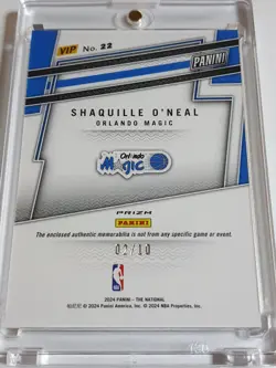 2024 Panini Shaquille O'Neal #PATCH GOLD /10 Letter 2 Color Jersey - Rare - Image 4