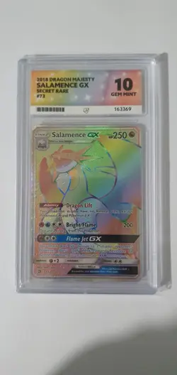 Salamence GX Dragon Majesty 73/70 Holo Secret Rare ACE 10 - Image 1
