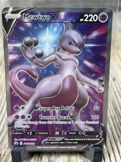 Pokemon Mewtwo V Black Star Promo SWSH229 Trading Card NM - Image 1