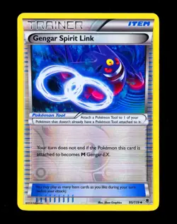 2014 Pokemon GENGAR SPIRIT LINK Phantom Forces REVERSE HOLO Foil XY Card 95/119 - Image 1