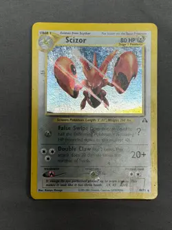 Vintage Pokemon Scizor Neo Discovery Holo Rare 10/75 WOTC TCG Card Unlimited - Image 1