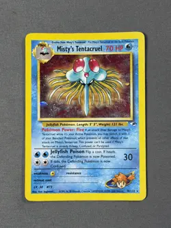 Vintage Pokemon Misty's Tentacruel Gym Heroes Holo Rare 10/132 WOTC TCG Card - Image 1