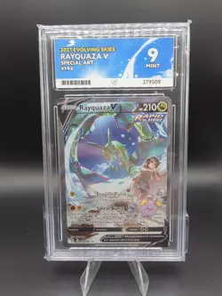 Rayquaza V 194/203 Evolving Skies Pokemon TCG Graded Card - ACE 9 MINT - Image 1
