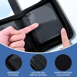 1 Pocket Toploader Binder 40 Pockets One Pocket Mini Trading Card Album,Diamo... - Image 4