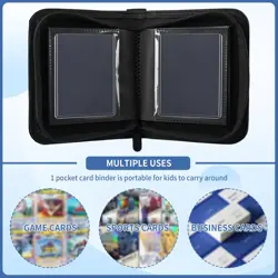 1 Pocket Toploader Binder 40 Pockets One Pocket Mini Trading Card Album,Diamo... - Image 5