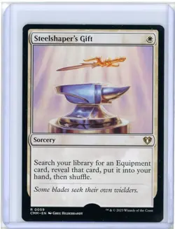 Steelshaper's Gift Commander Masters Artist Proof MTG - Image 1