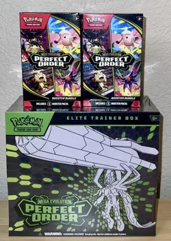 Pokemon TCG Perfect Order Elite Trainer Box and Booster Bundle Lot of 2 - Image 1