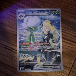 Pokemon Cynthia's Roserade 184/182 Sv10 Destined Rivals Illus Rare Holo HP 130 - Image 1