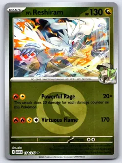 N'S RESHIRAM 154/217 ENERGY REVERSE HOLO RARE ME: ASCENDED HEROES POKEMON NM - Image 1
