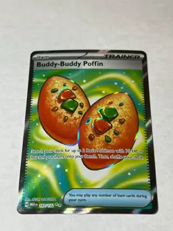 Buddy-Buddy Poffin 167/132 Ultra Rare Mega Evolution Pokemon Near Mint - Image 1