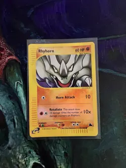 Pokemon TCG Rhyhorn 91/144 Reverse Holo Skyridge NM - Image 1