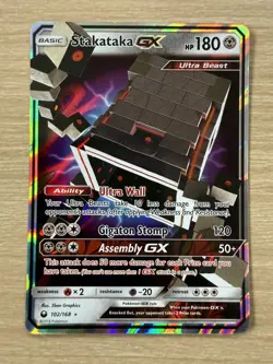 Stakataka GX 102/168 Holo Rare GX Celestial Storm Pokemon - NM - Image 1