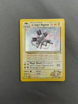 Vintage Pokemon Lt. Surge's Magneton Gym Heroes Holo Rare 8/132 WOTC TCG English - Image 1