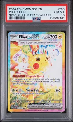 PSA 10 Pikachu Ex #238/191 SIR - Surging Sparks Pokemon TCG - Image 1
