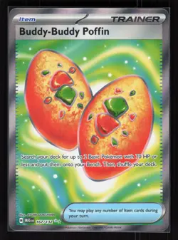 Buddy-Buddy Poffin Holo Ultra Rare Pokemon ME01: Mega Evolution 167/132 NM - Image 1