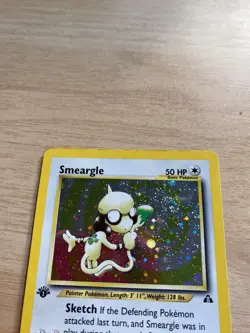 Pokemon TCG Neo Discovery 1st Edition Extremely Rare Swirl Holo: Smeargle 11/75 - Image 3