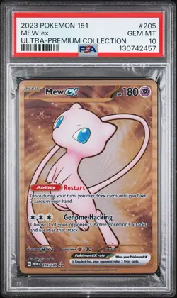 Pokemon TCG PSA 10 GEM MINT 2023 Metal 151 Ultra-Premium Collection MEW EX #205 - Image 1
