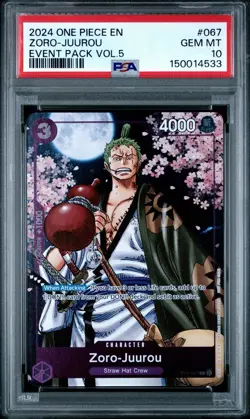 One Piece Zoro-Juurou SP OP05-067 Event Pack Vol.5 PSA 10 - Image 1