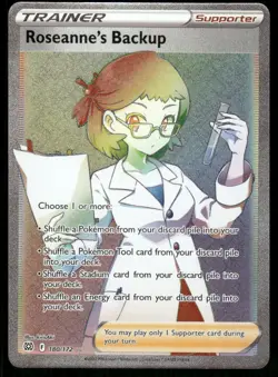 Pokemon Cards Roseanne's Backup 180/172 Brilliant Stars Rare Rainbow NM - Image 1