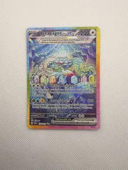 Pokemon TCG Terapagos ex Double Rare Holo SV07 170/142 English Basic 230HP - Image 1